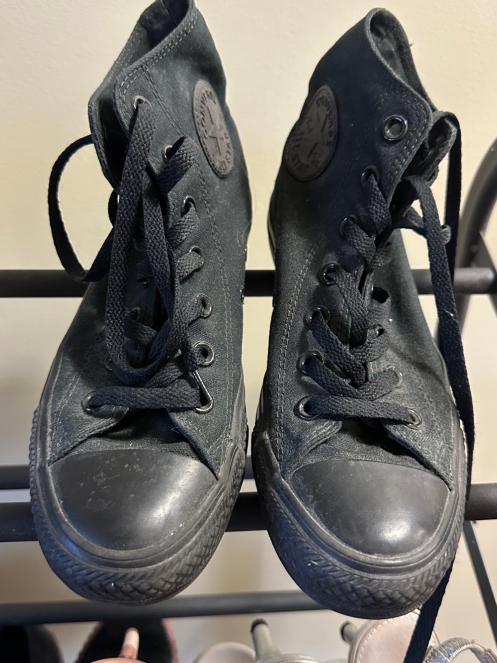 Unisex Black High-Top Converse Chuck Taylor All Star Sneakers